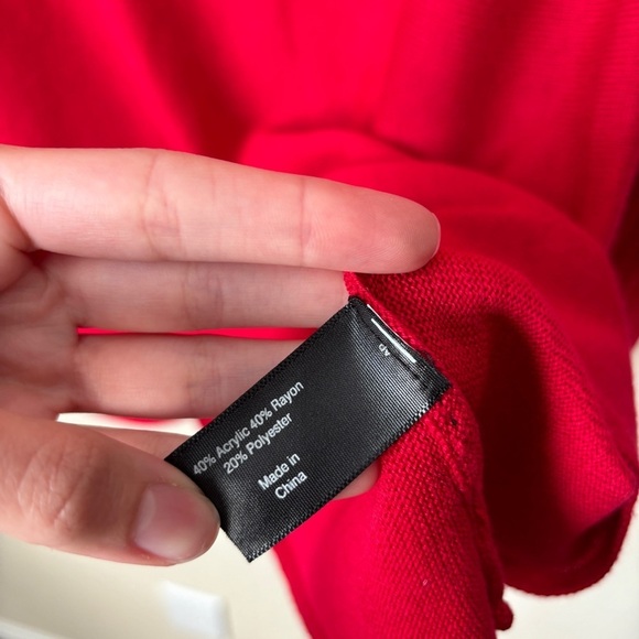 Lane Bryant Ribbed Bell Sleeve Knit Red Sweater Holidays Christmas Festive - Picture 6 of 8